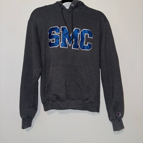 Champion Gray Sweatshirt with Blue Collegiate Logo SMC - Picture 1 of 7